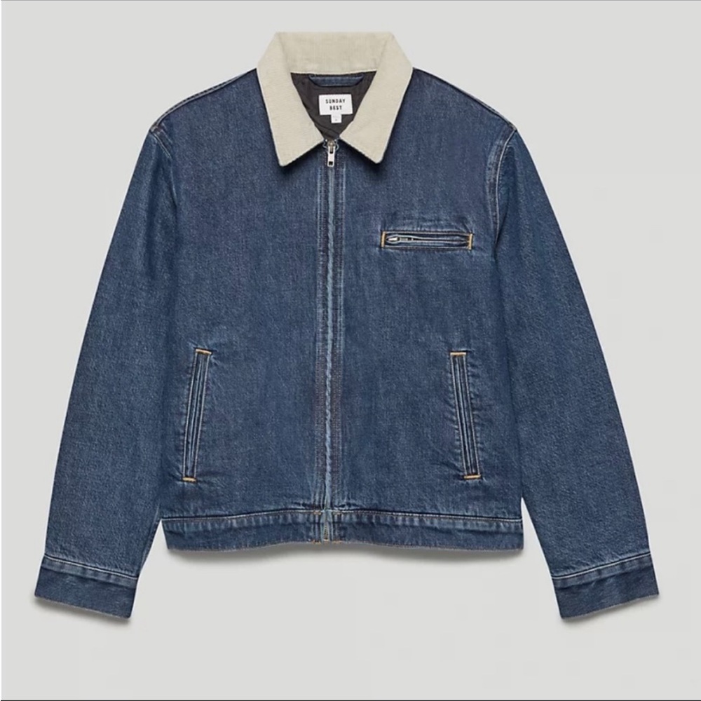 Aritzia Sunday Best "Detroit" Denim Jacket, Dark Blue, XXS